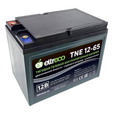 Тяговый аккумулятор Eltreco TNE12-65 (12V58A/H C3)